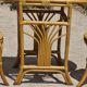 Table and chairs bistrot head to head rattan bamboo 1970