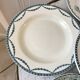 Set of 6 flat plates Terre de Fer late nineteenth
