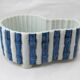 Old Chinese or Japanese blue and white porcelain planter from the late 19th or early 20th century