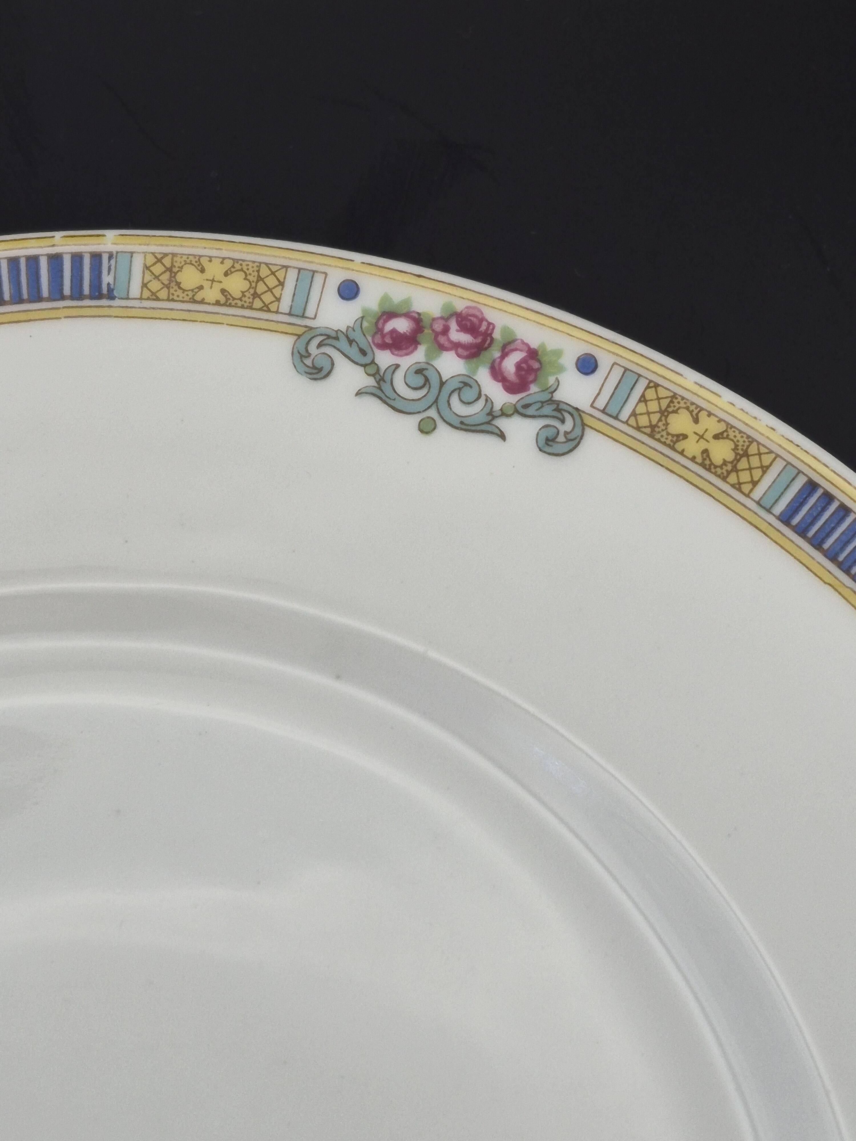Série de 6 assiettes à dessert Bernardaud Limoges – Art Déco – A714