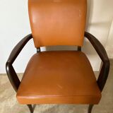 Pair of club bridge armchairs