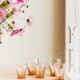 Lots de 7 verres roses vintage