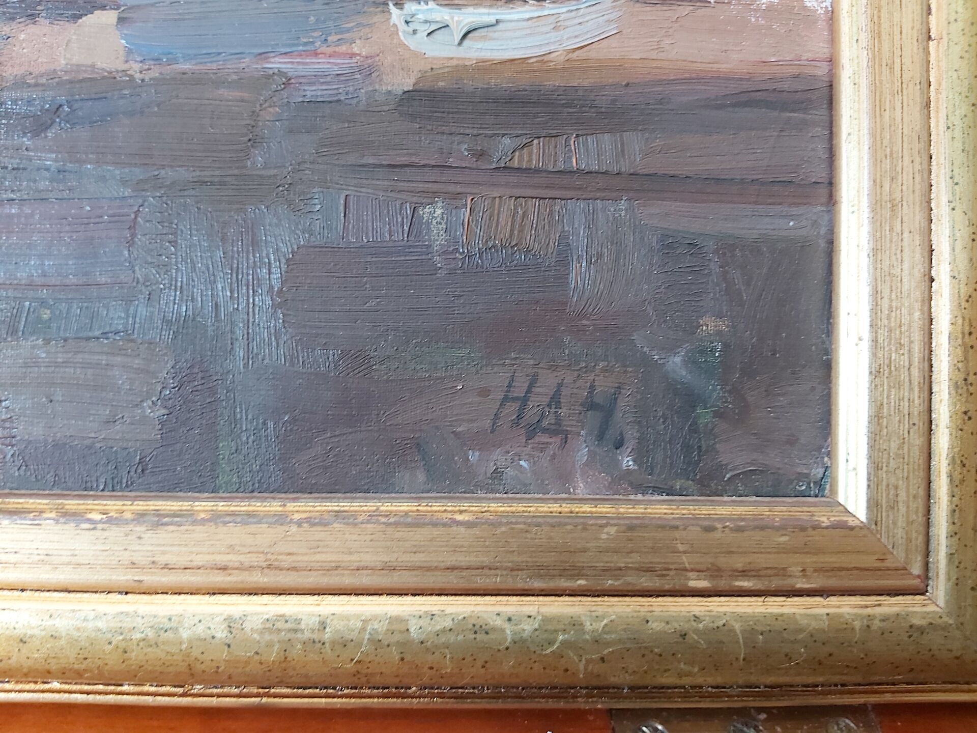 Tableau de vateaux, chantier naval