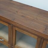 Vintage Large German Beech Haberdashery Shop Cabinet / Vitrine, 1950s