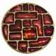 6 vintage cloisonné coasters in the style of mithé espelt, m. de crécy, ...