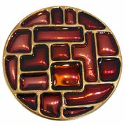 6 vintage cloisonné coasters in the style of mithé espelt, m. de crécy, ...