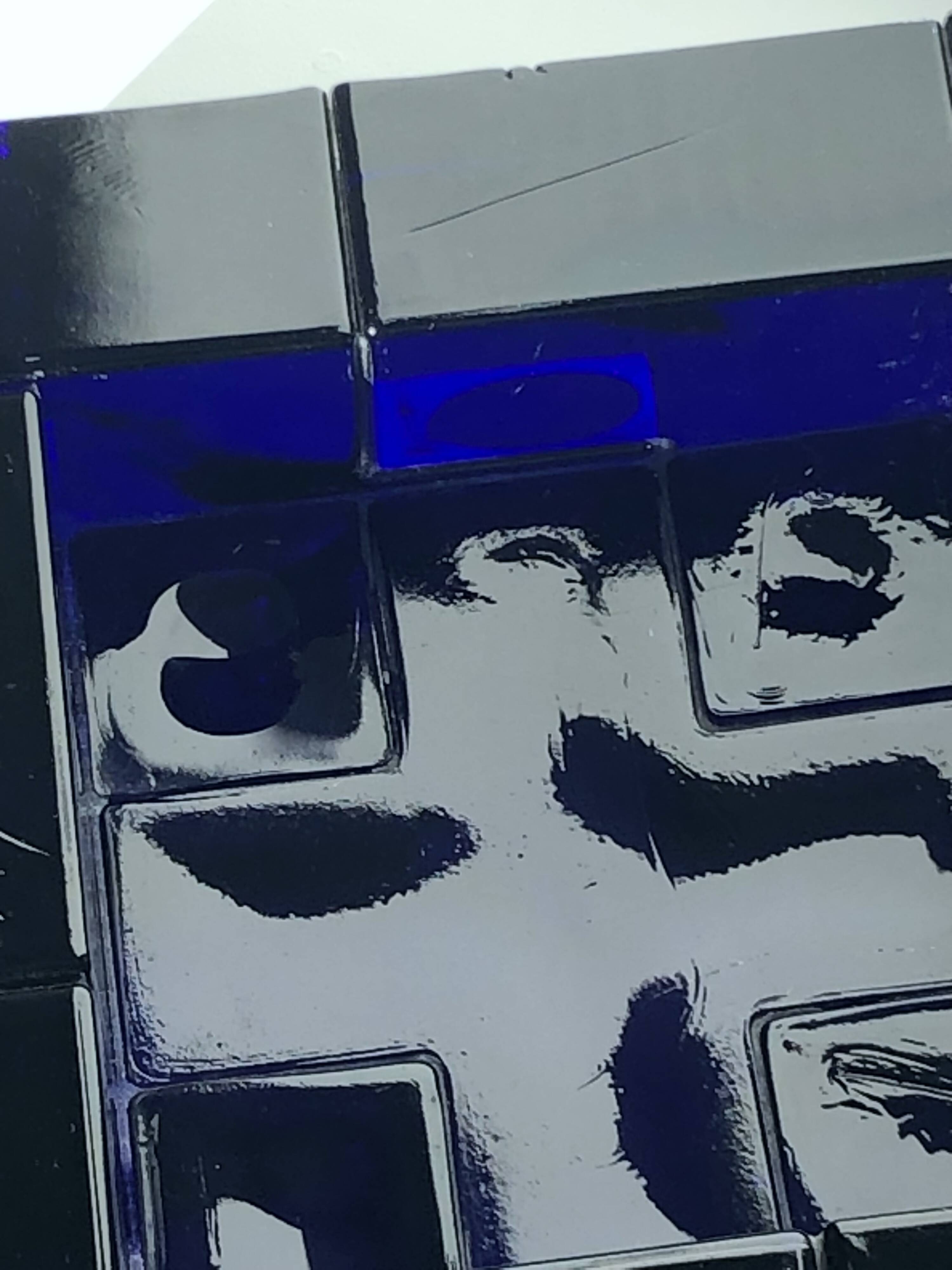 Blue Murano glass centerpiece, Italy 1960s