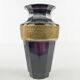 Art Deco vase, manganese glass, oroplastic, Czechoslovakia, 1930s