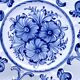 Decorative plate Portuguese ceramic blue and white