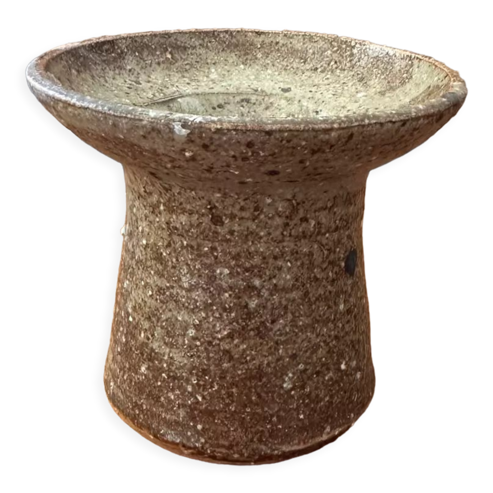 Pyrite stoneware candle holder