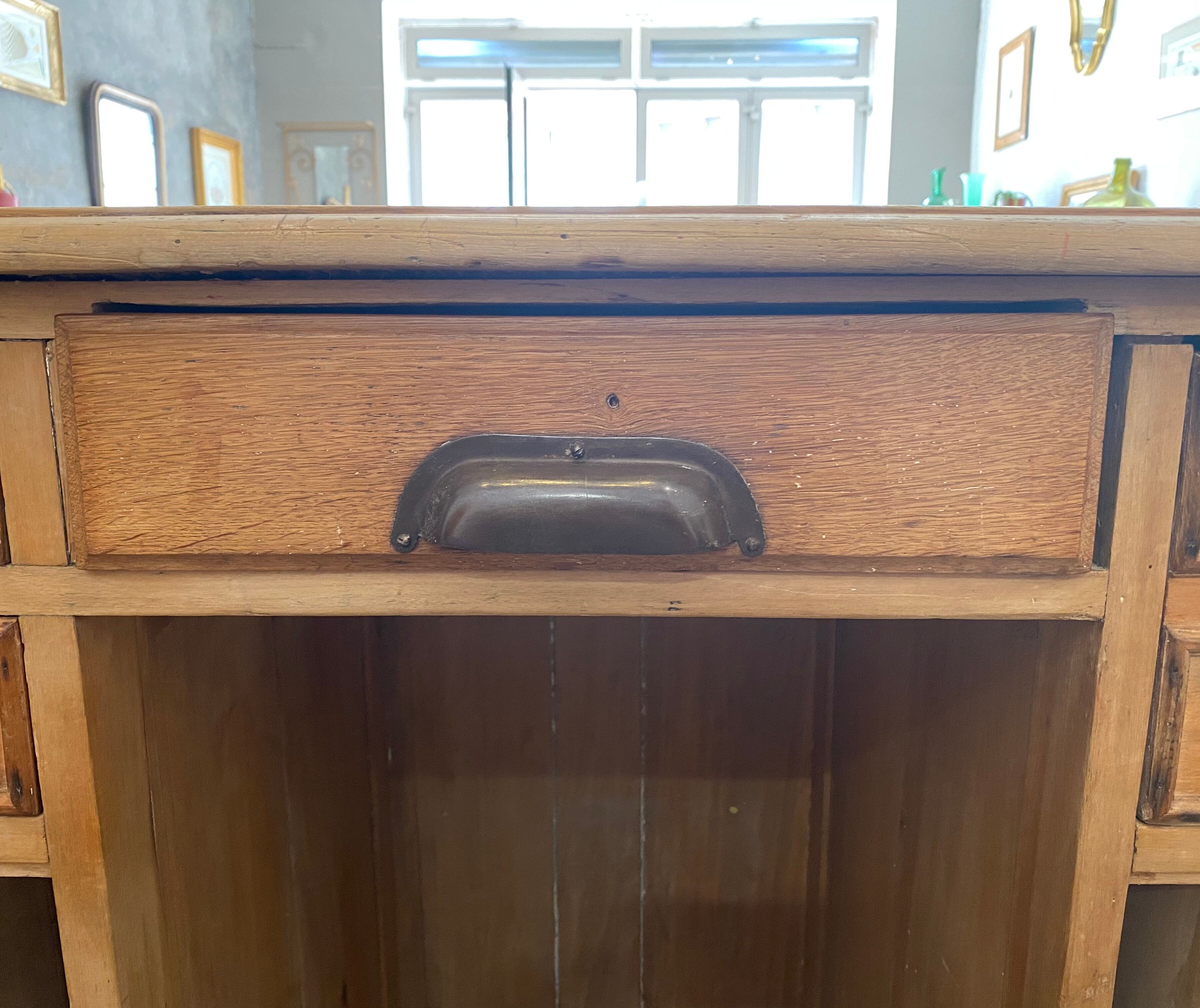 Vintage store checkout counter