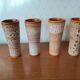 Lot de 4 vases en grès vintage