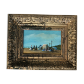 Tableau huile sur panneau