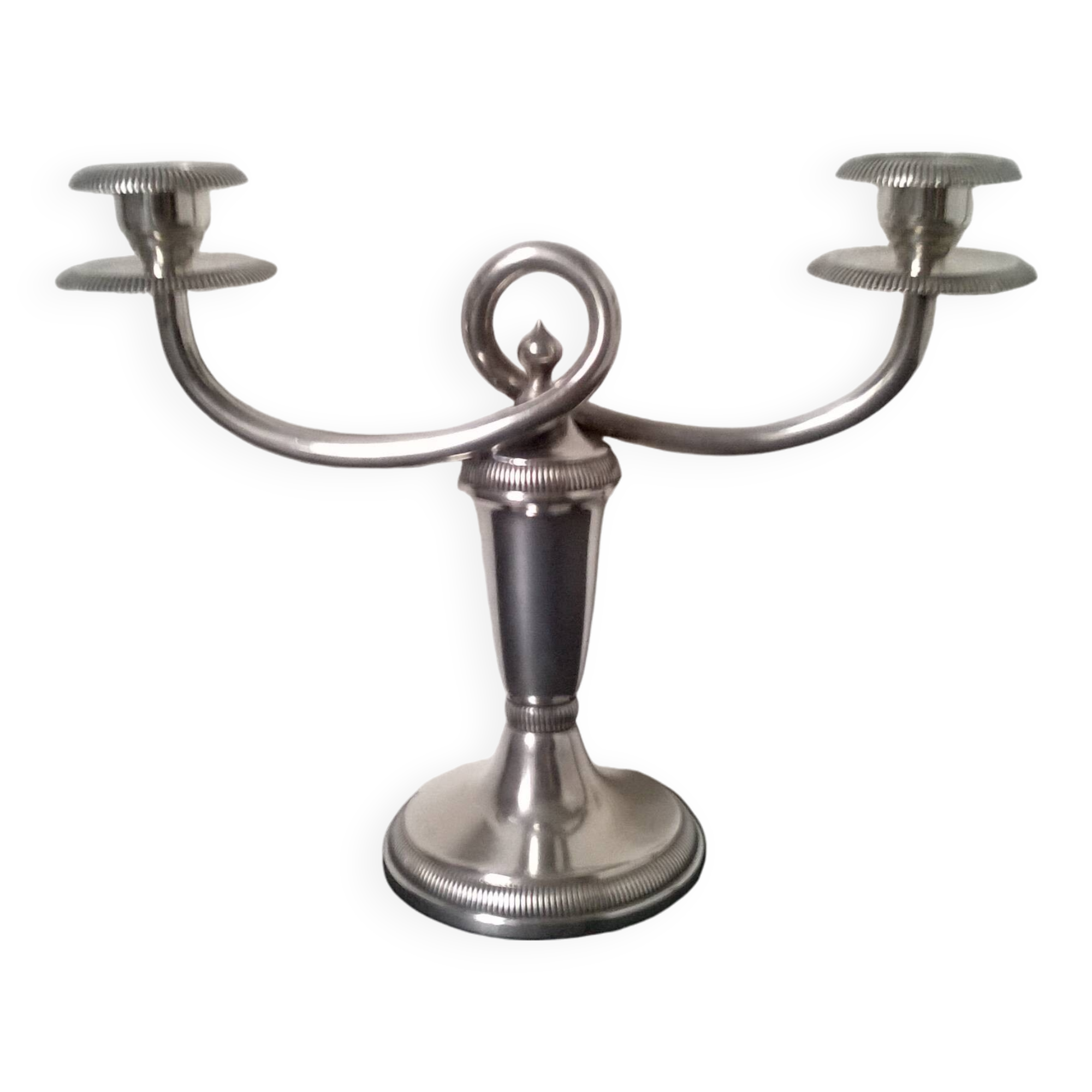 Candle holder - Gallia candlestick - Christofle Royaumont model in silver-plated metal