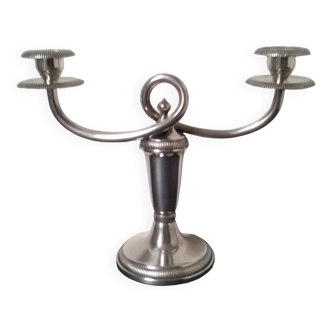 Candle holder - Gallia candlestick - Christofle Royaumont model in silver-plated metal