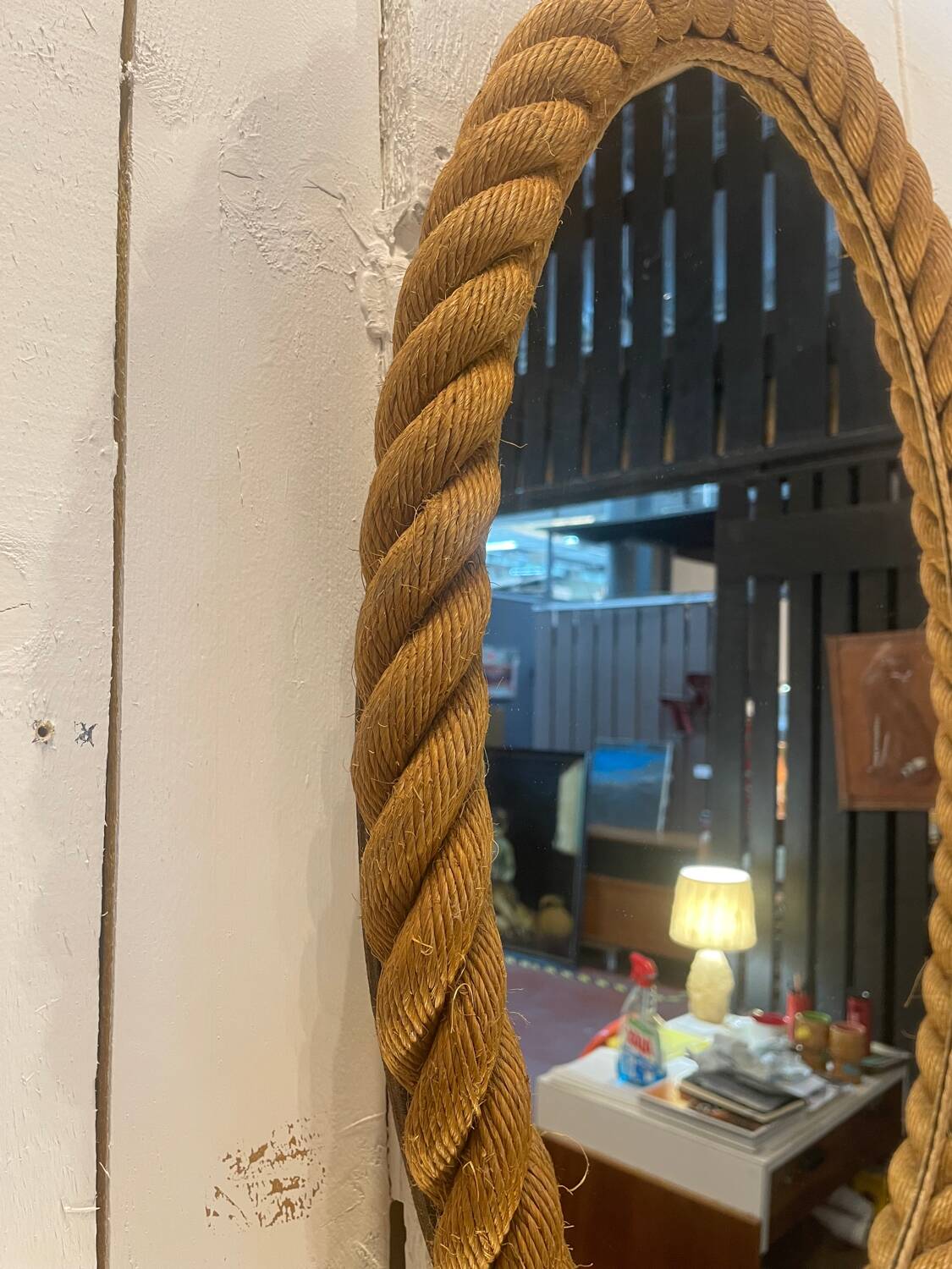 Large rope mirror