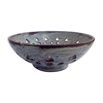 Ethnic cut in grey and brown enamelled earth