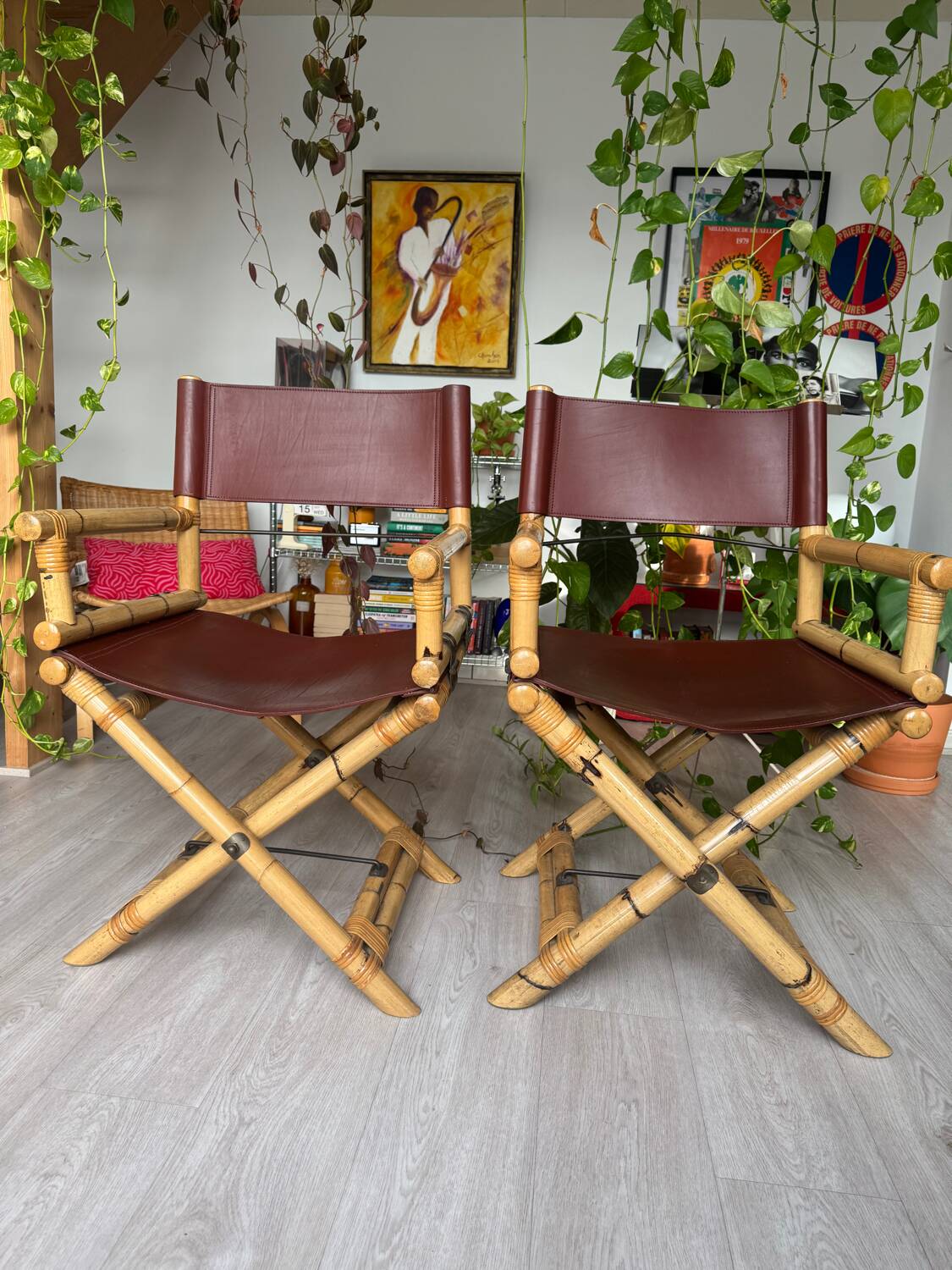 2 Lyda Levi McGuire Director’s Chairs - Leather