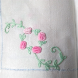 Nappe en lin brodée main