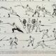 Antique engraving 1898, Fencing, combat, sport, sword • Lithograph, original illustration