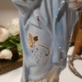 Antique Religious Biscuit Statuette Virgin Mary Sacred Heart