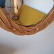 Oval mirror in braided wicker