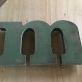 Industrial letter in zinc