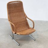 Fauteuil en rotin tressé Dirk van Sliedrecht 514C pour Gebroeders Jonkers Noordwolde