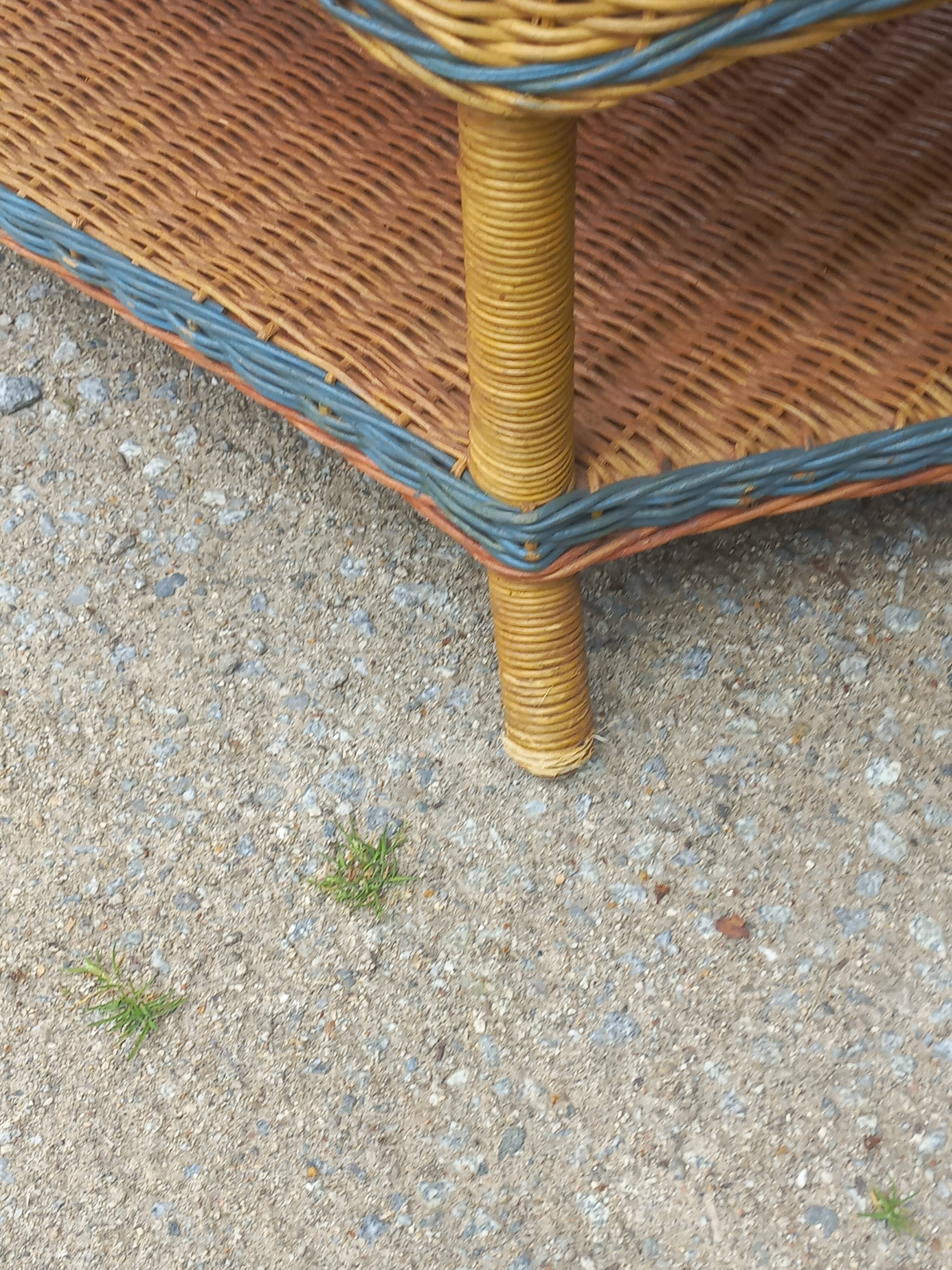 Two-tone rattan coffee table