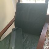 Scandinavian armchair in black leather