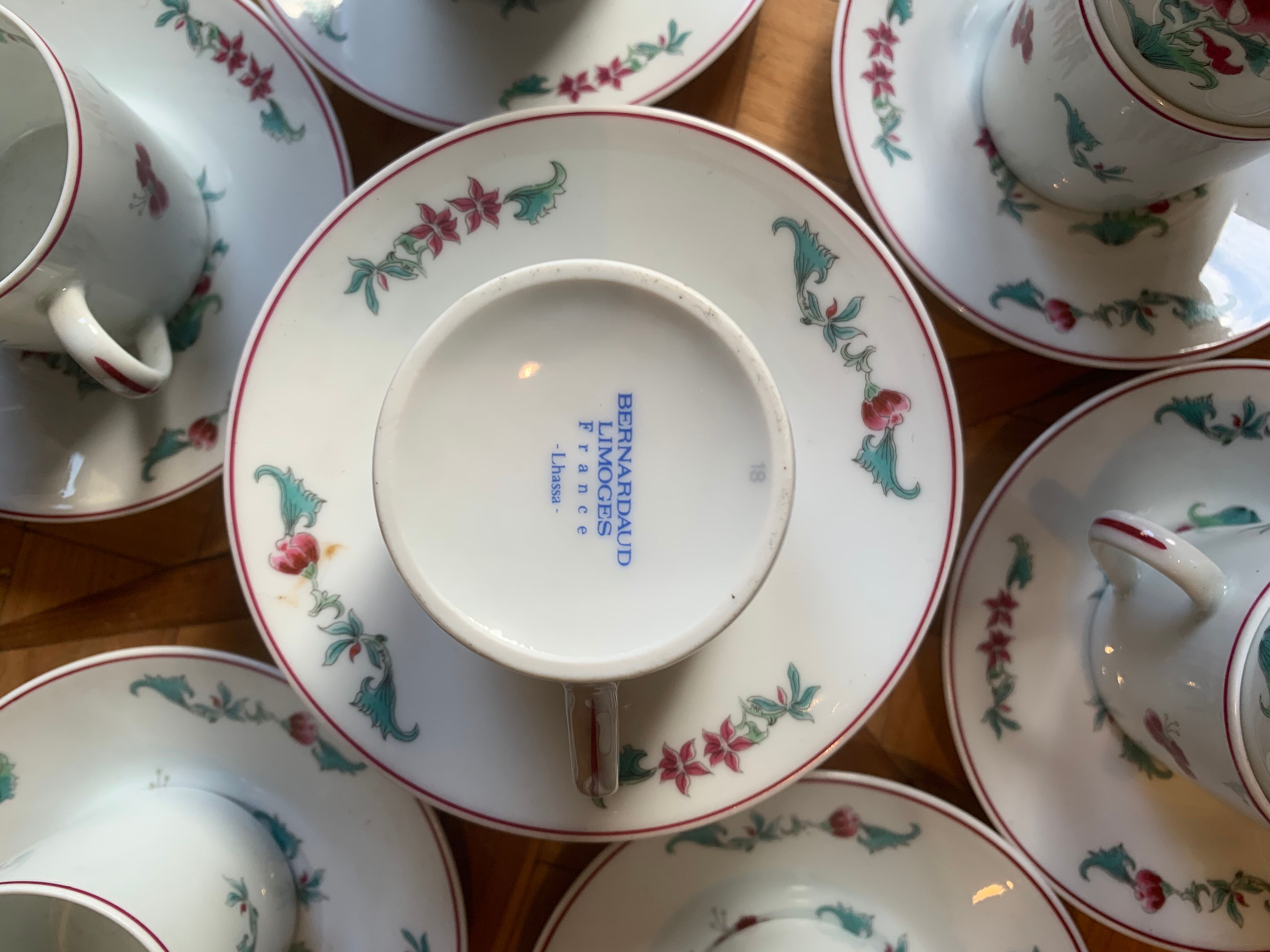 Limoges porcelain coffee service