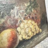 nature morte aux raisins et pêche