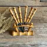 6 small bamboo knives