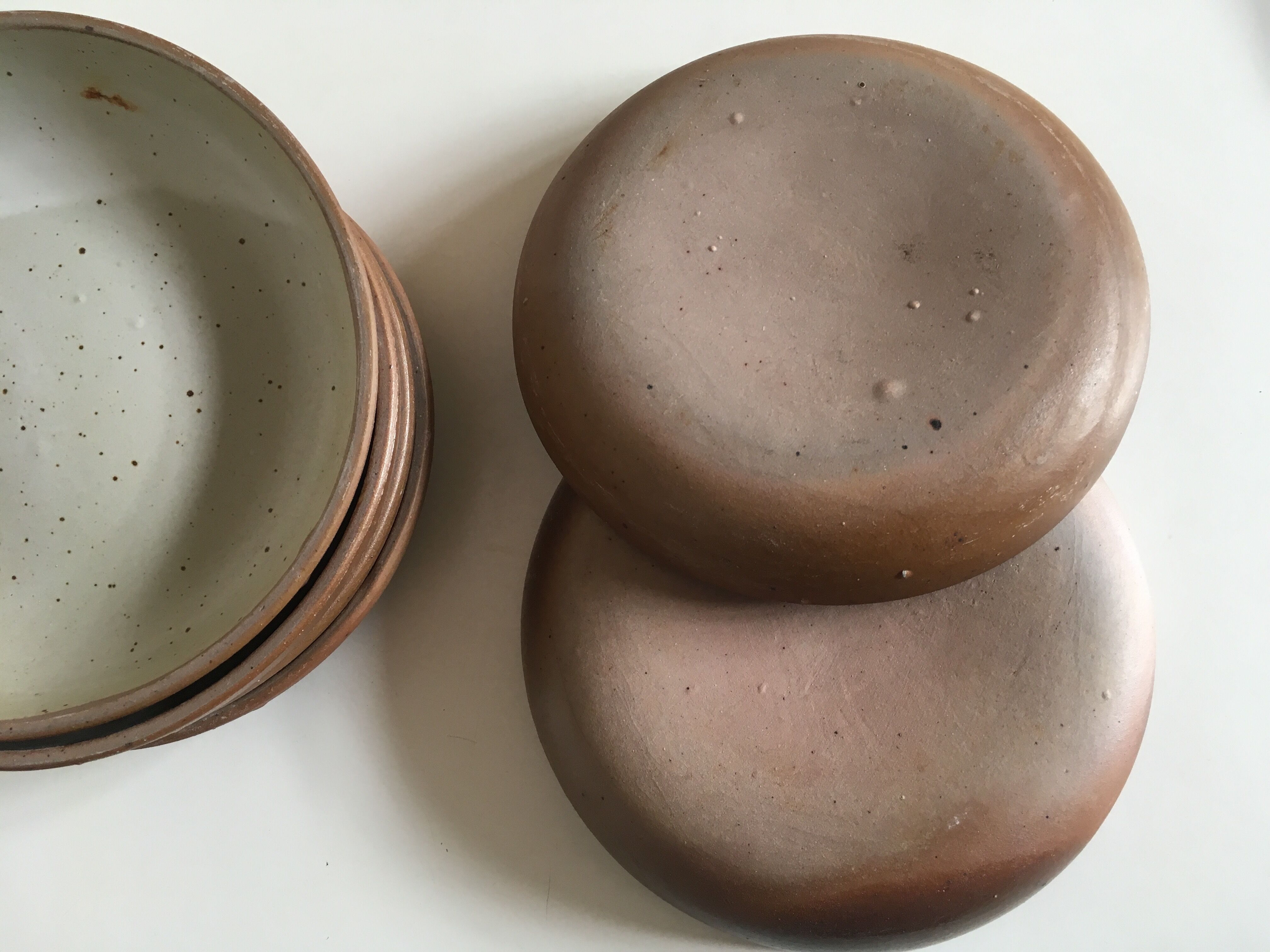 Set of 6 plates cap in potter's sandstone 1970