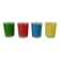 Lot de 4 verres à eau colorés années 70