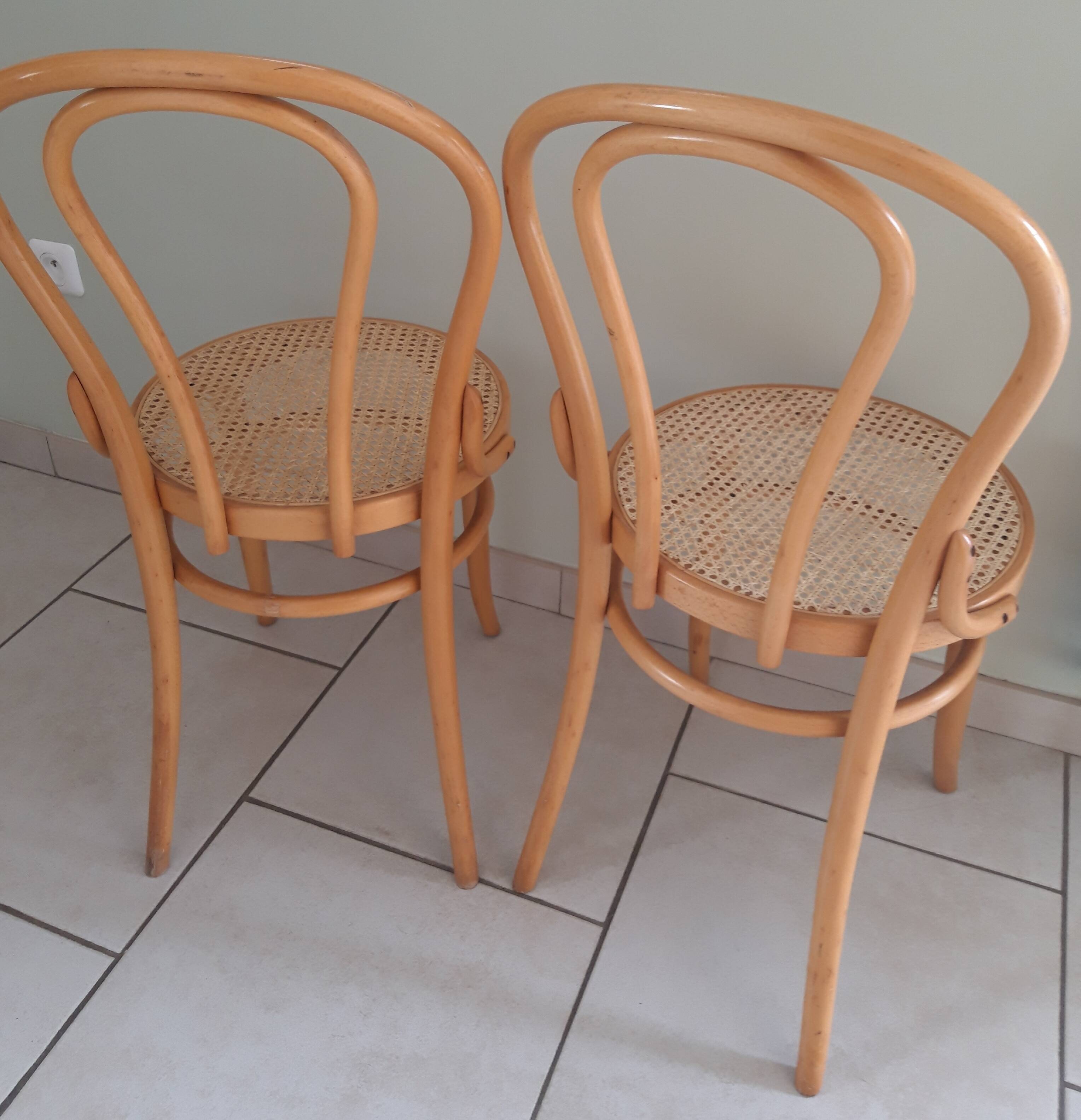 Duo of bistro chairs