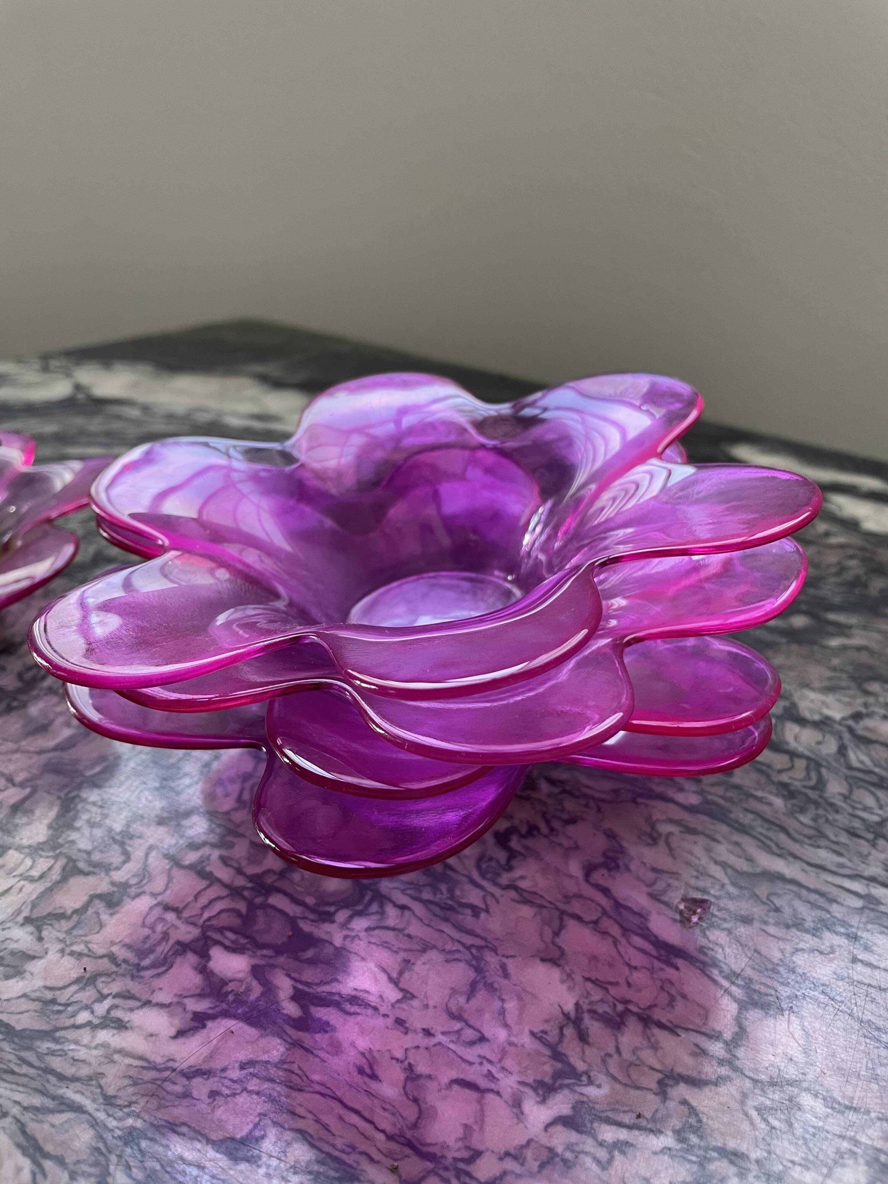 6 pop pink glass cups