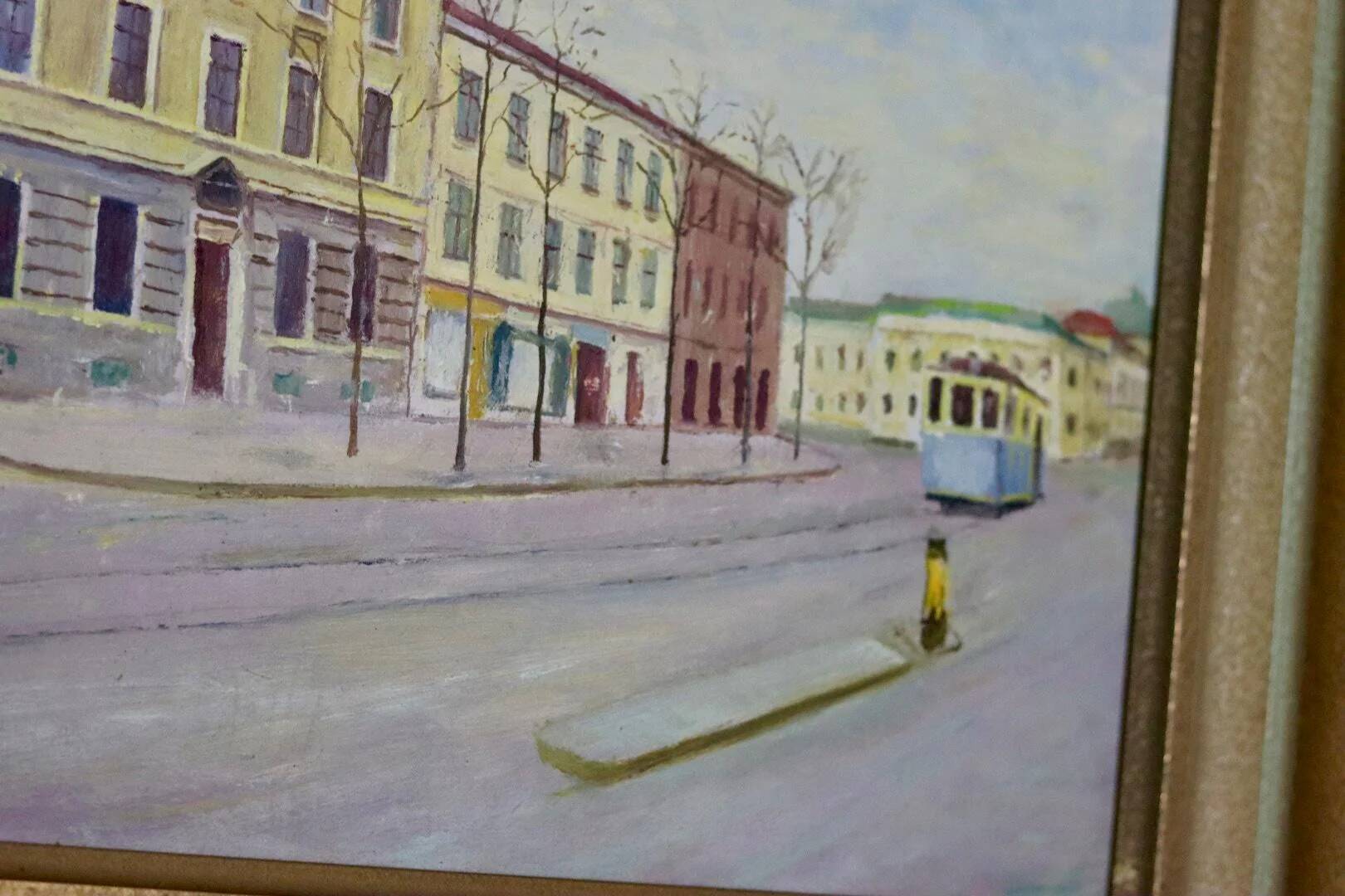 Peinture à l'huile sur toile suédoise du milieu du siècle « Göteborg »