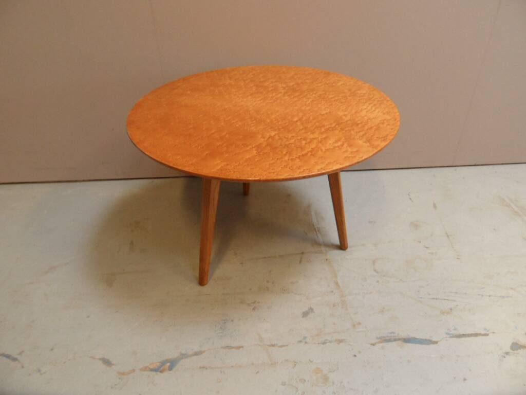 Mid Century maple round coffee table 1960's