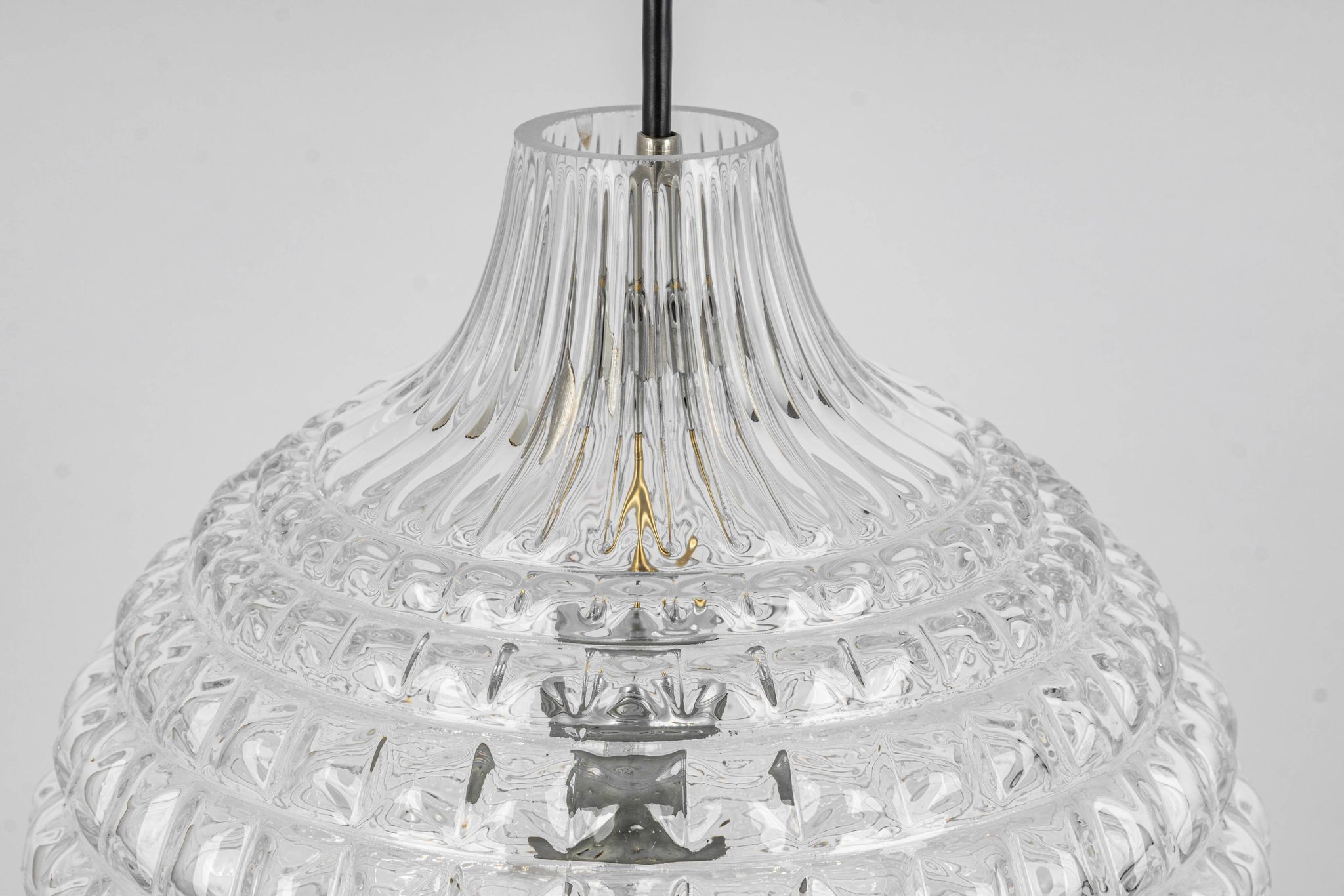 Stunning crystal glass pendant, Peill & Putzler, Germany, 1970s