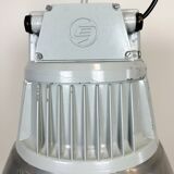 Vintage Silver Industrial Factory Pendant Lamp from Elektrosviti, 1960s
