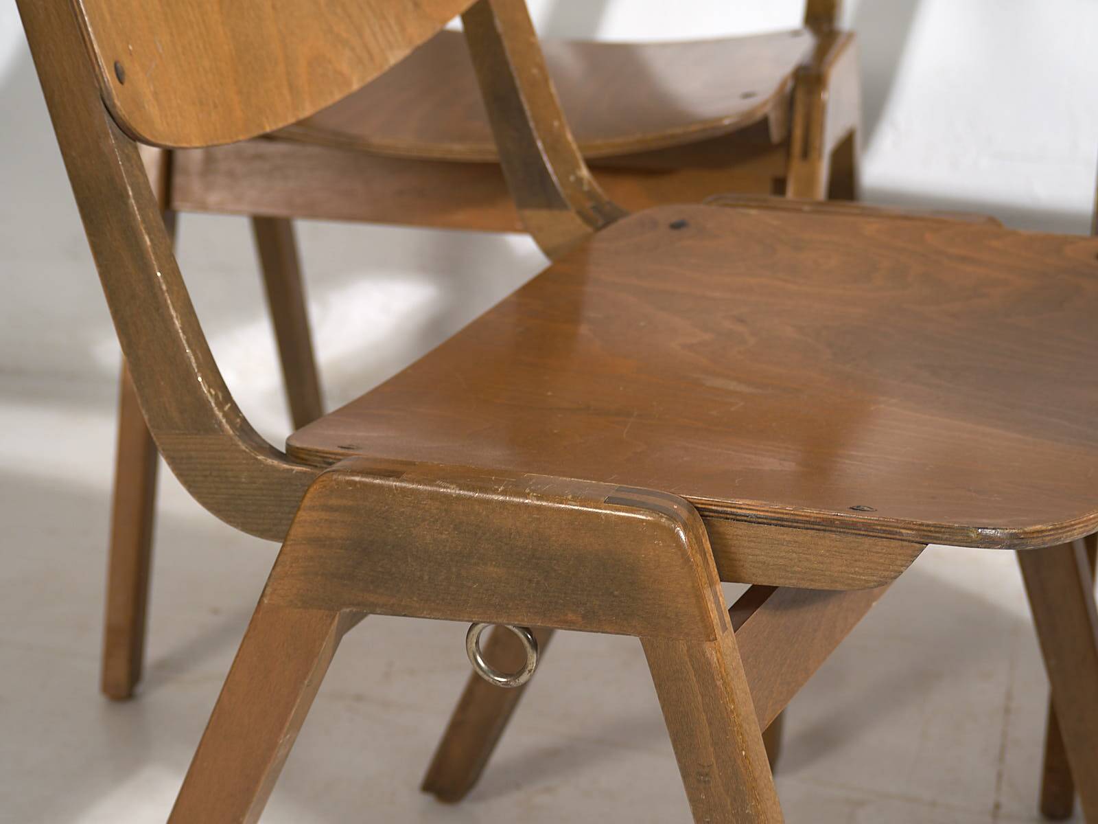 Vintage Thonet Dining Chairs (c.1950). Set of 4 pieces