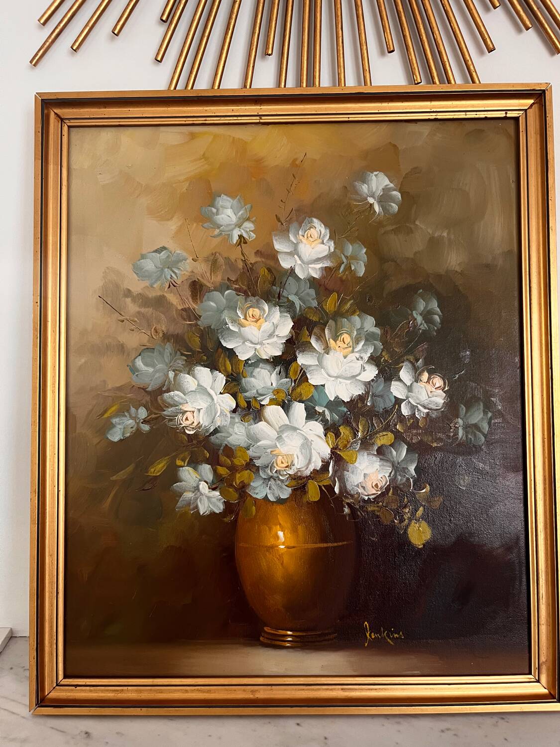 Floral painting signed Jenkins