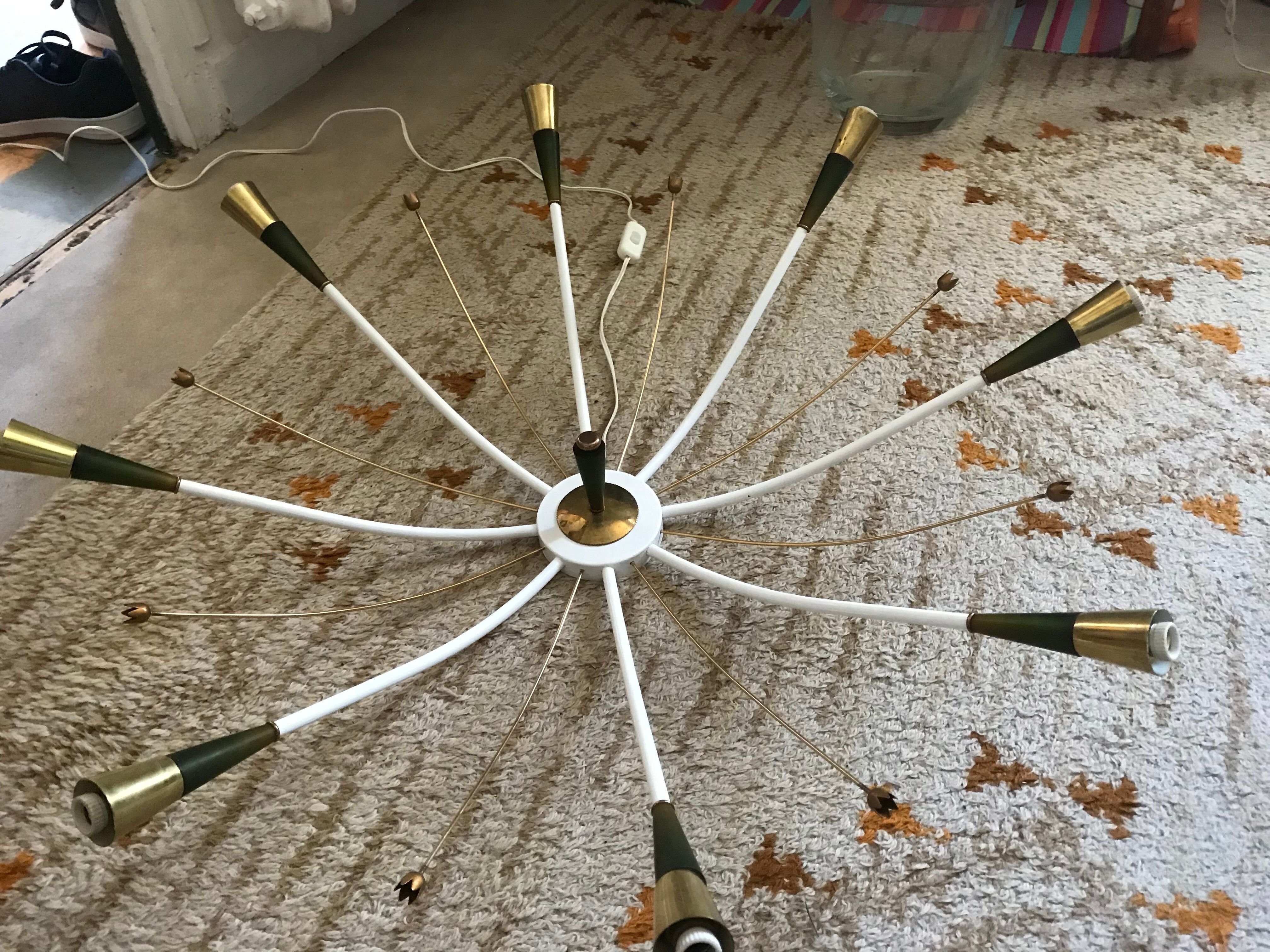 Ceiling lamp Lunel eight arms years 50/60