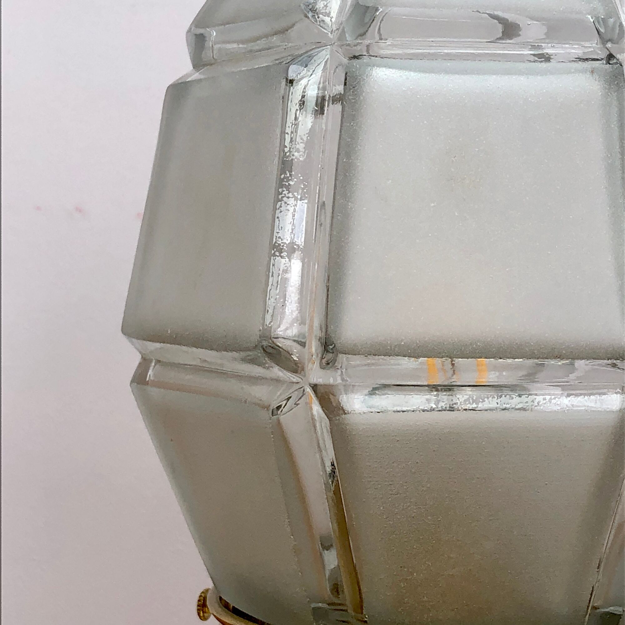 Lamp to lay vintage globe art deco in frosted glass