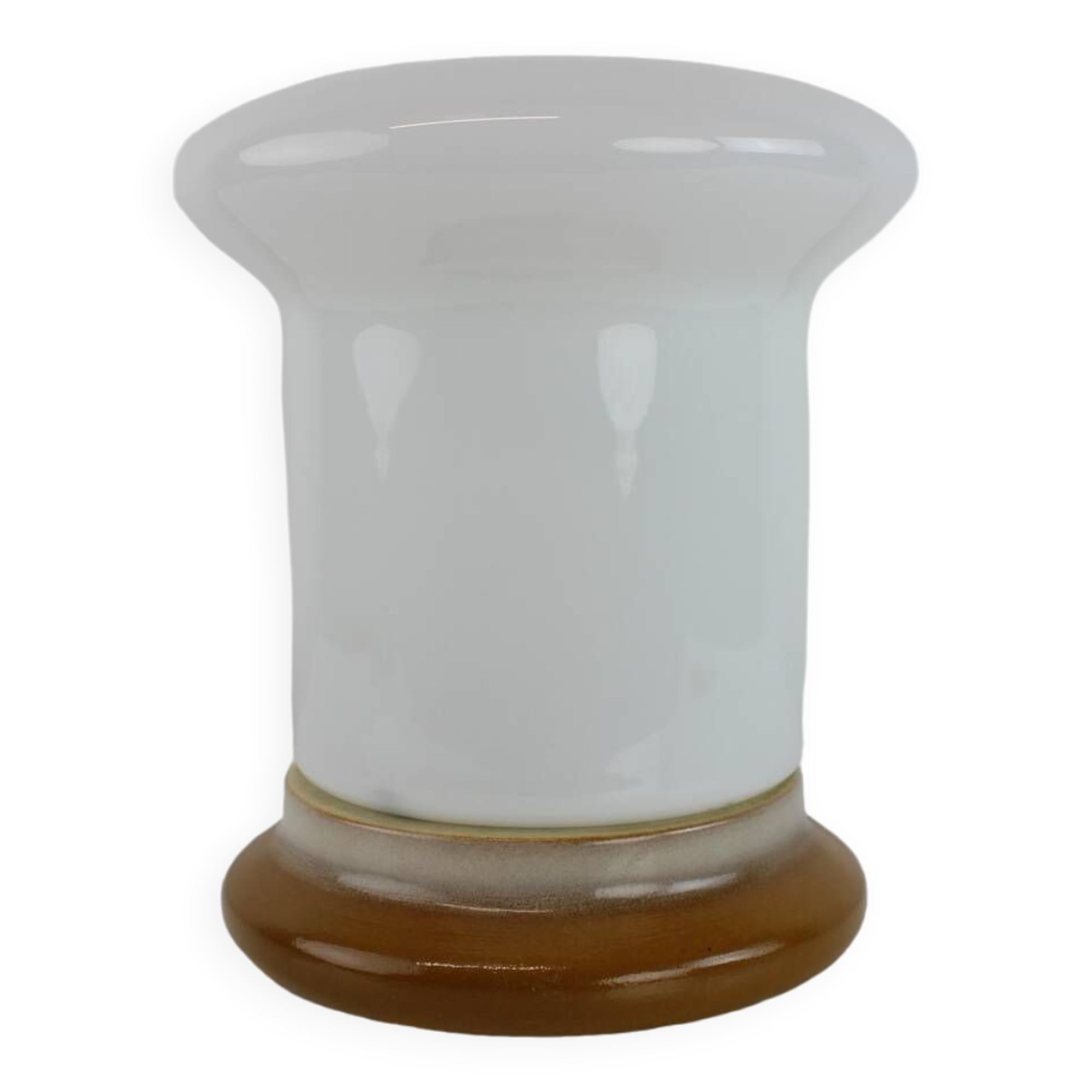 Lampe de table vintage en verre et céramique Osvetlovaci Sklo Valasske Mezirici, 1970