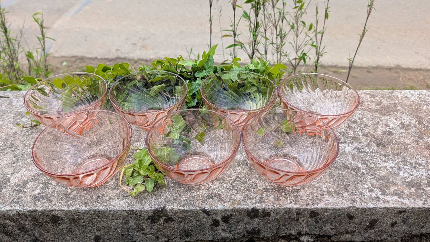 Pink bowls from the 70s