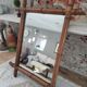 Miroir vintage en bois tourné façon bambou