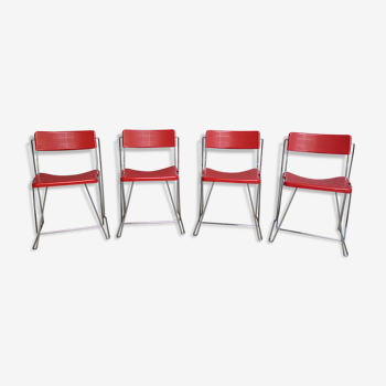 Set of 4 chairs V line Magis by Andries and Hiroko Van Onck