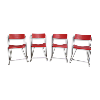 Set of 4 chairs V line Magis by Andries and Hiroko Van Onck